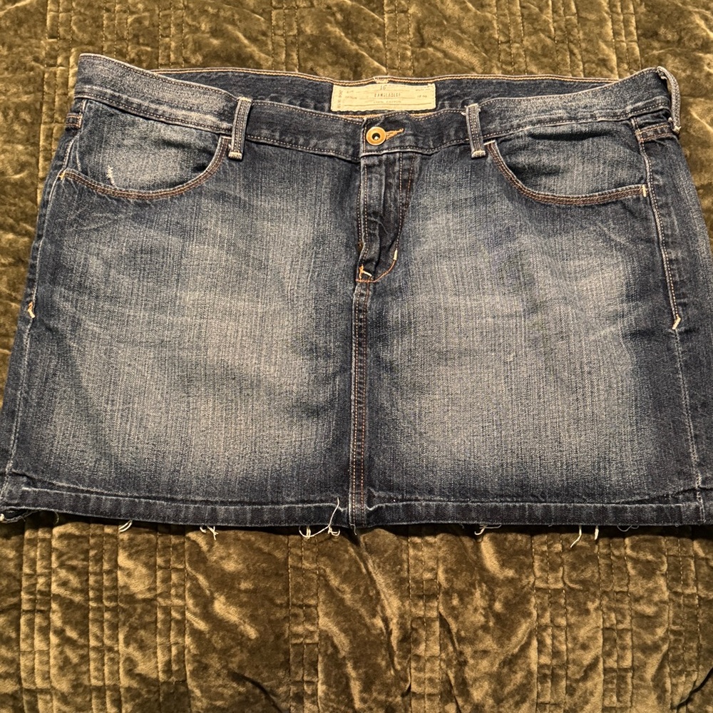 Blue Denim Mini Skirt